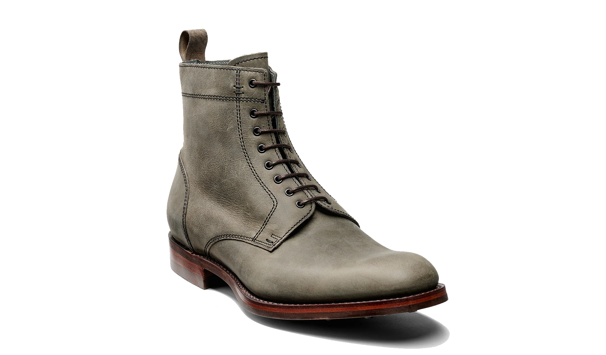 Logan - Grey Waxy Calf