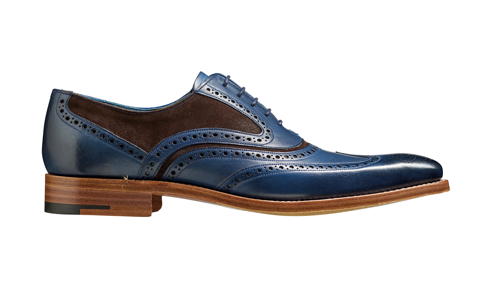 McClean - Navy Hand Painted / Choc Suede - Image 2