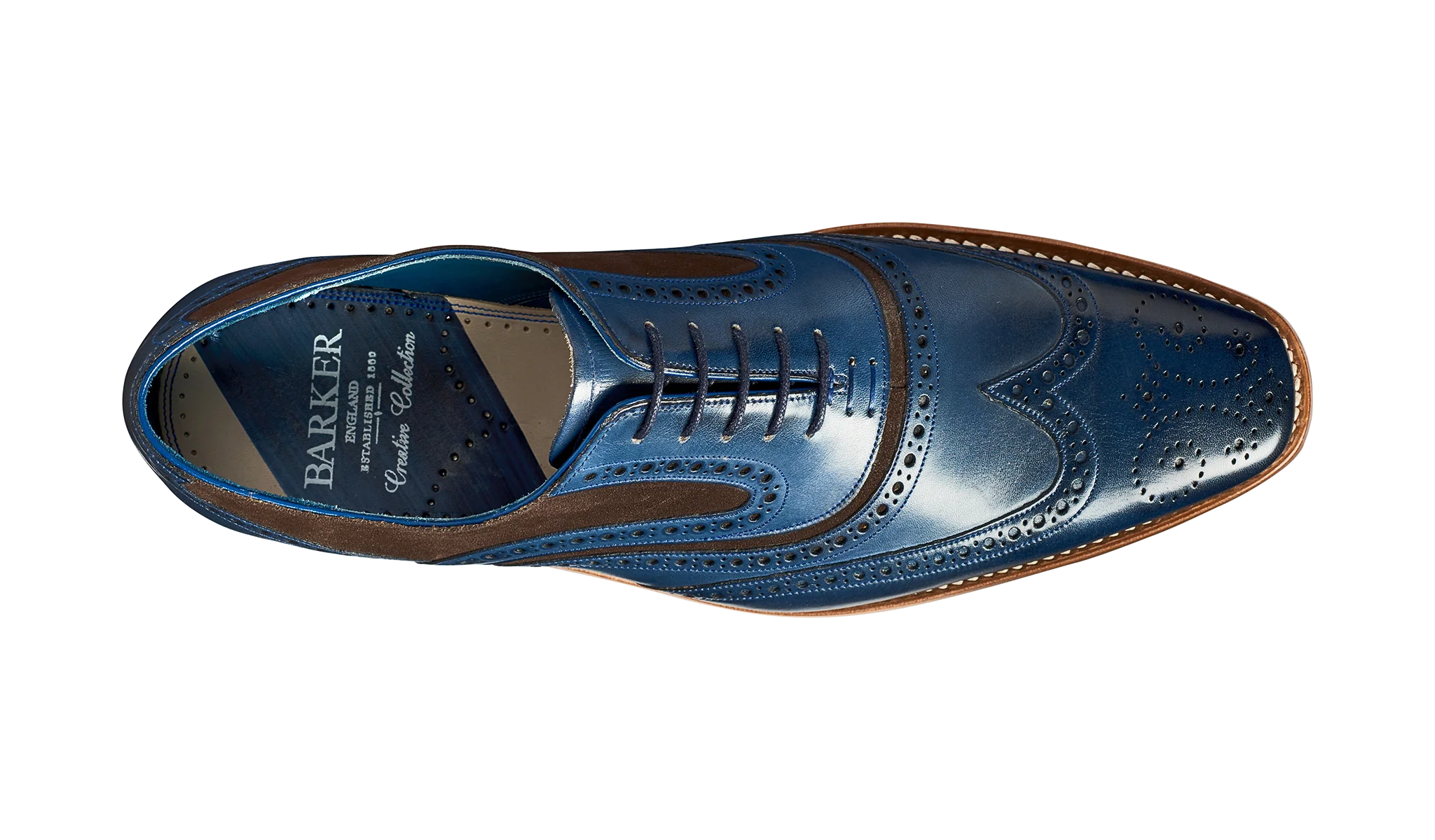 McClean - Navy Hand Painted / Choc Suede - Image 3