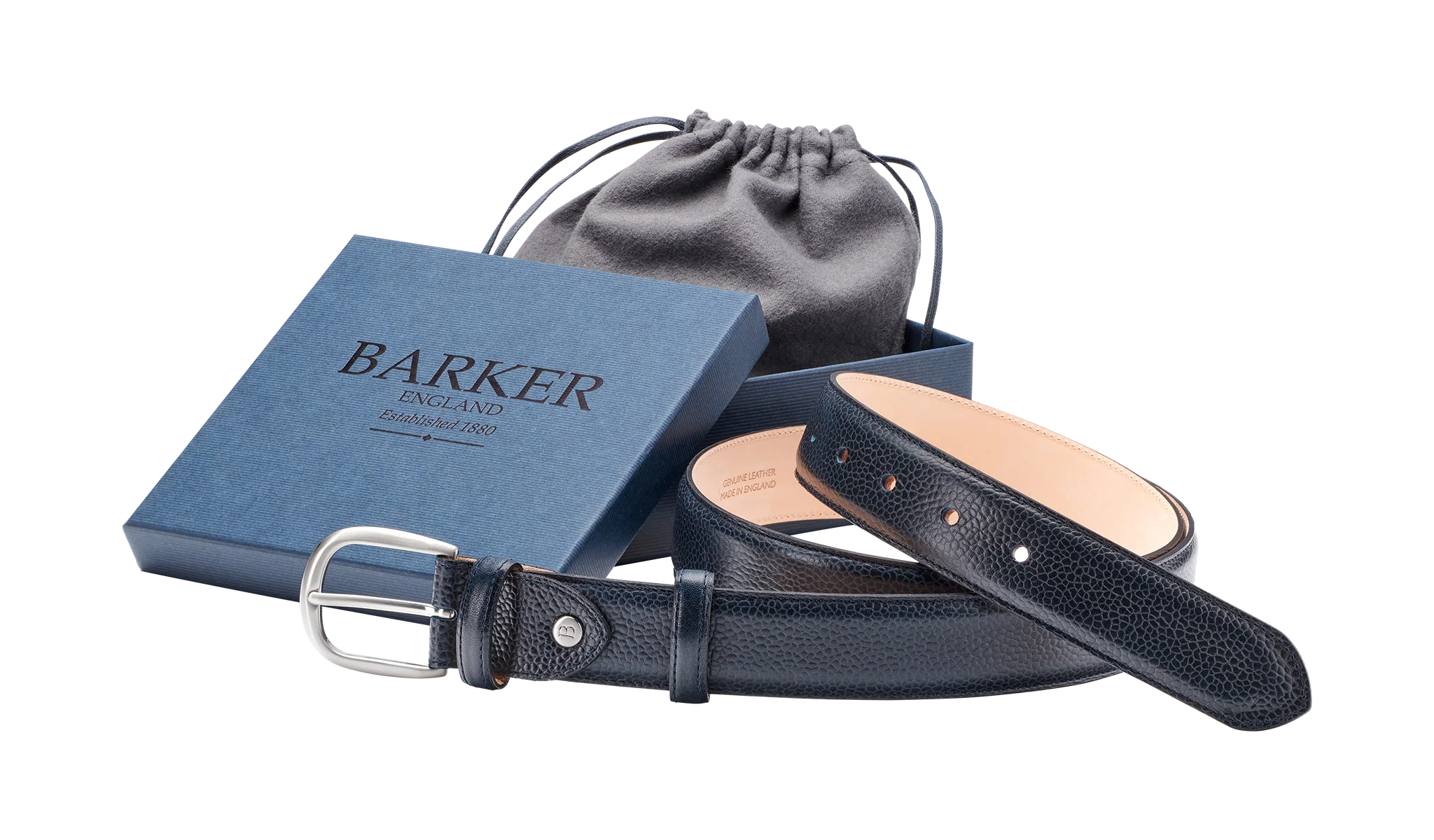 Plain Belt - Navy Grain