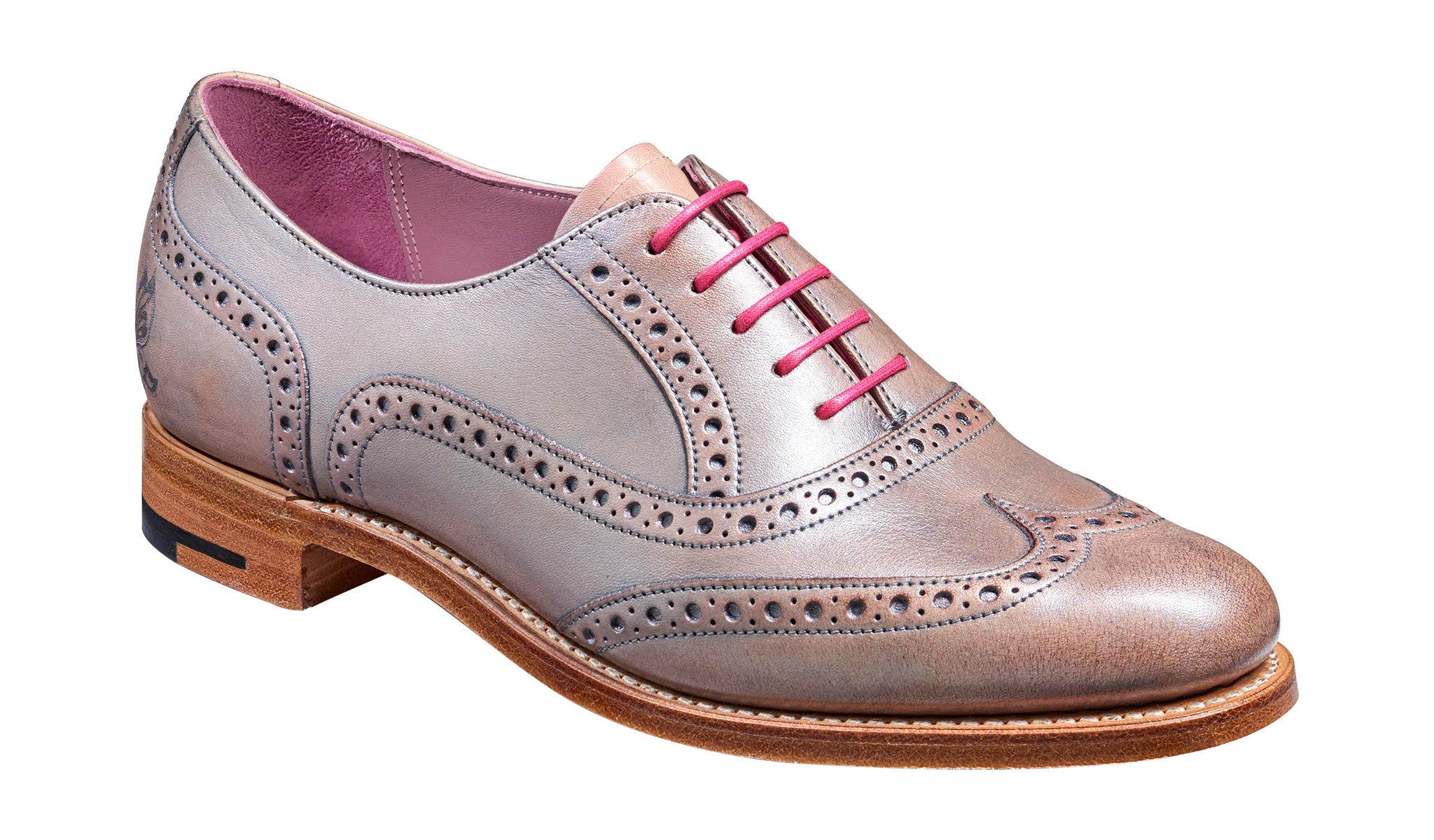 Santina - Lilac / Silver Hand Painted