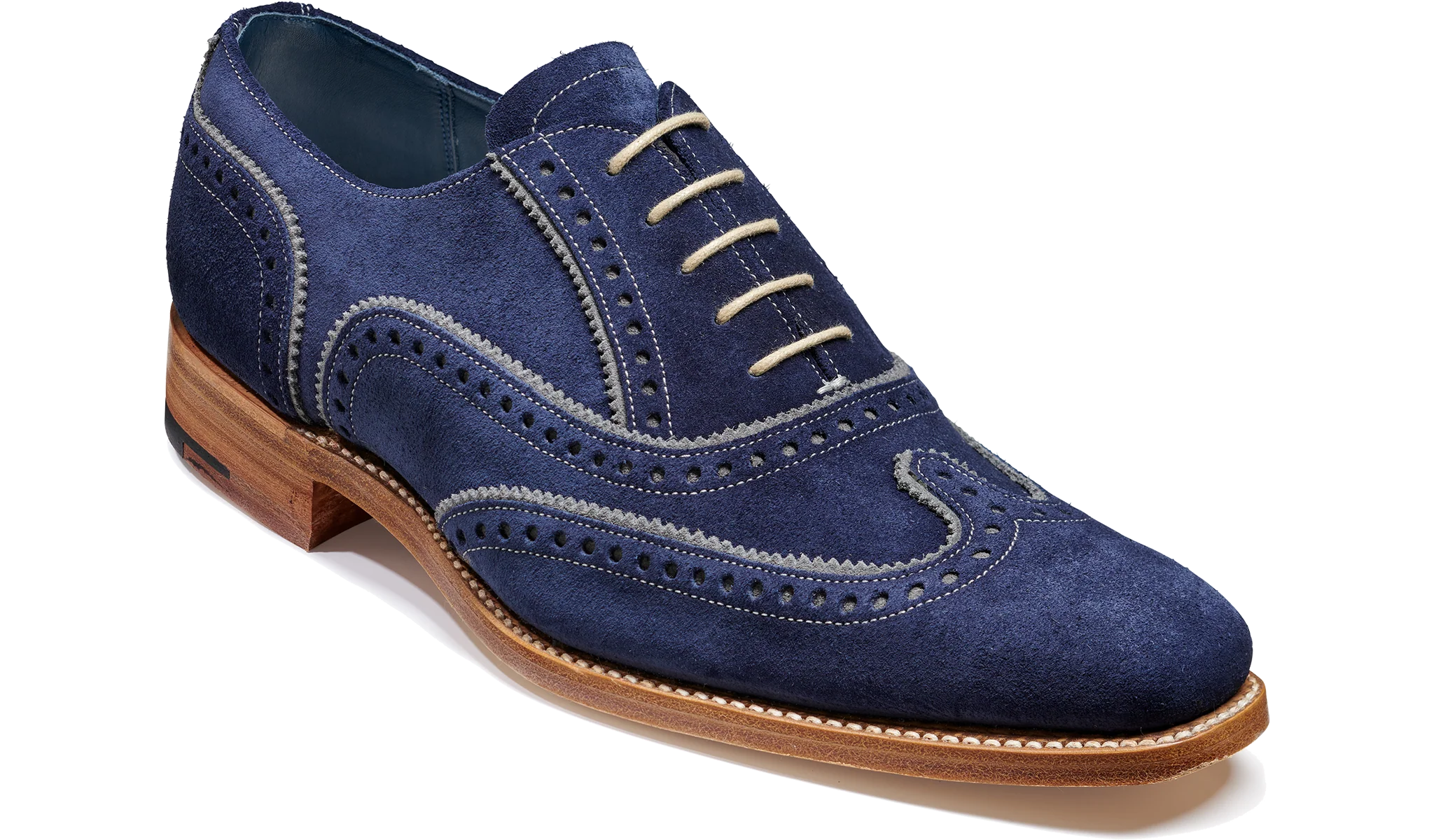 Spencer - Navy / Grey Suede