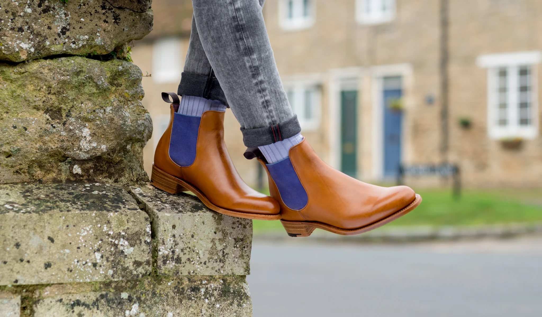 Violet - Castagnia Suede / Blue Elastic - Image 5
